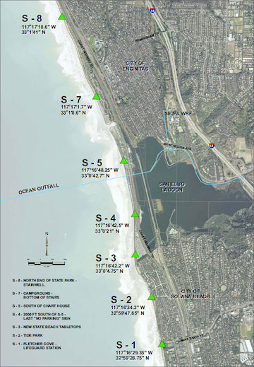 San Elijo JPA Shore Sampling Sites